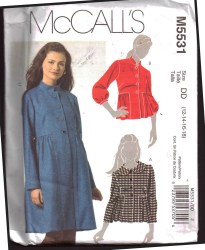 5531 MCCALLS LINED COLLAR JACKET, COAT PATTERN 4-12 UNCUT
